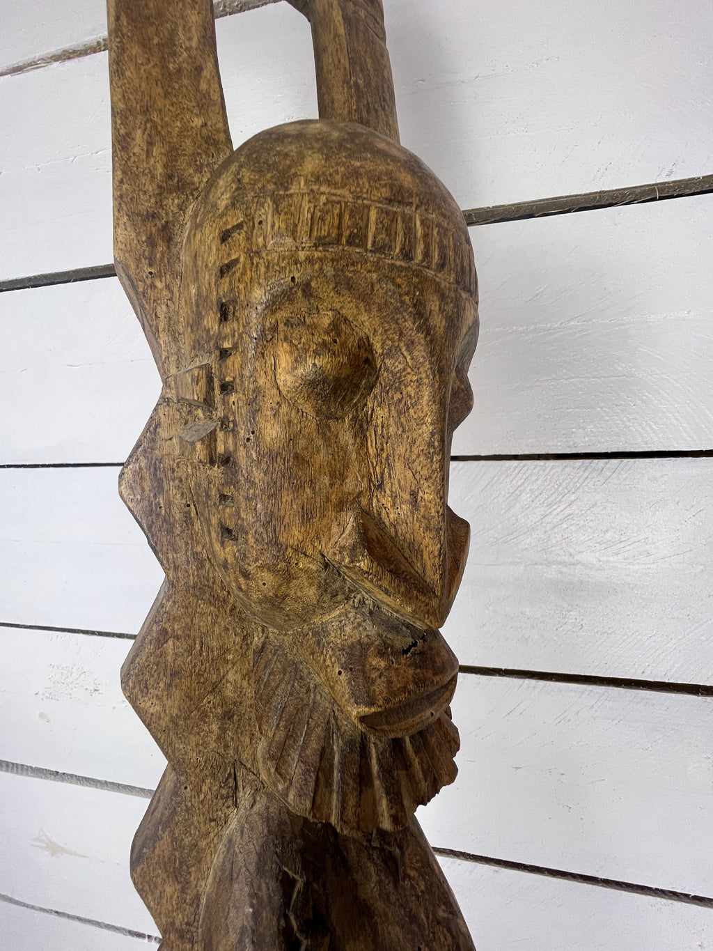 Hand Carved Tall African Statue