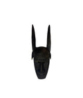 Vintage Hand Carved African Tribal Mask with Large Horns