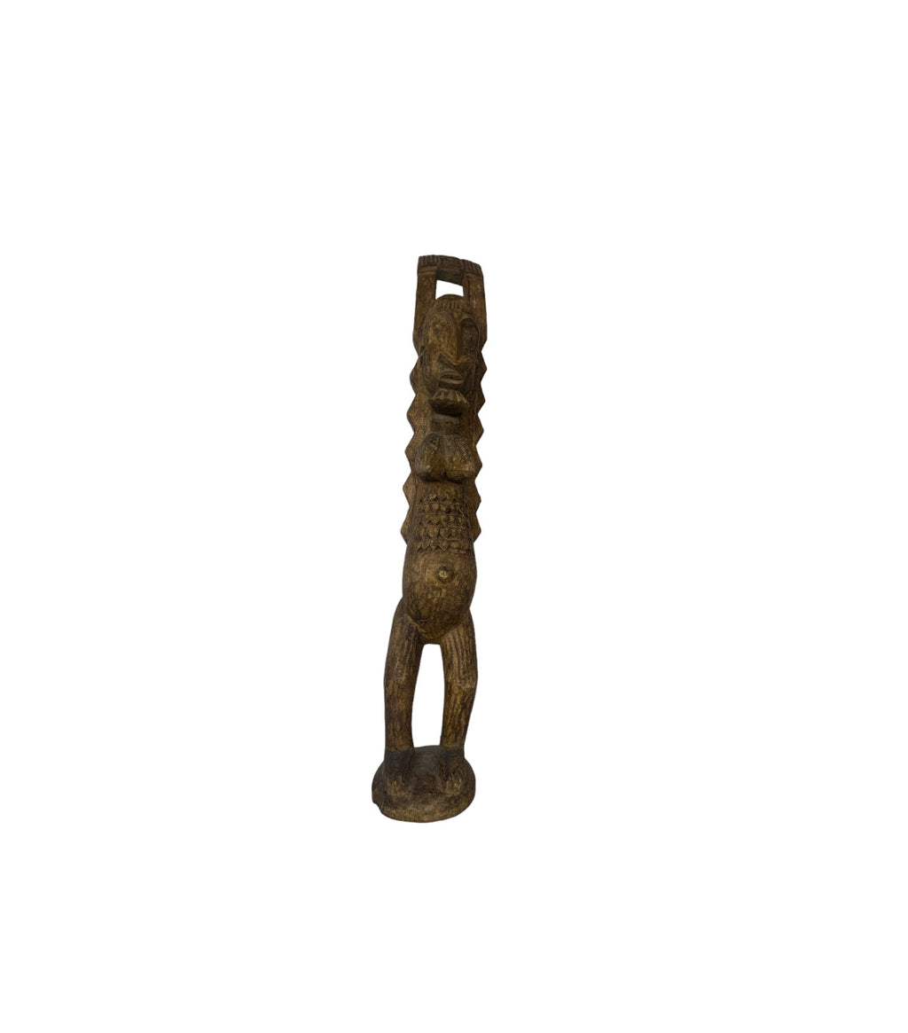 Hand Carved Tall African Statue