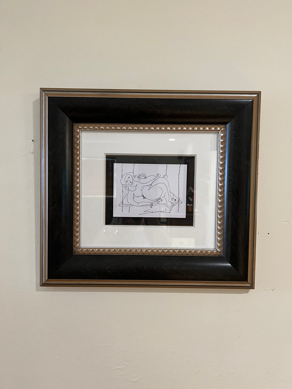 Framed Pen & Ink Drawing by R.G. Serrano, 2007, Original
