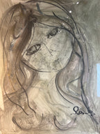 Sketch of a Woman, original art, by Lourdes Gomez-Franca
