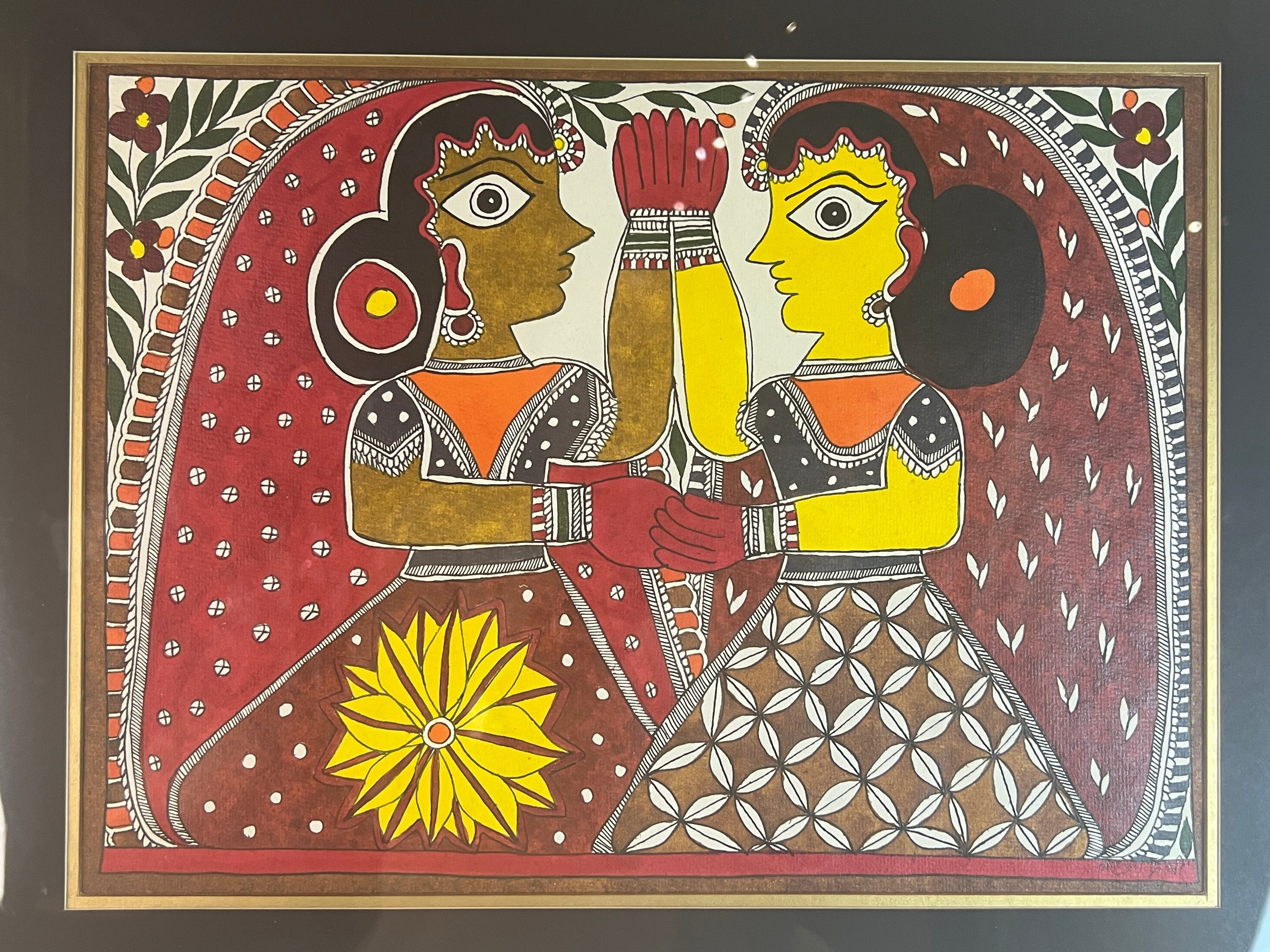 Baua Devi Mithila/Madhubani Painting - Woman Sharing Power