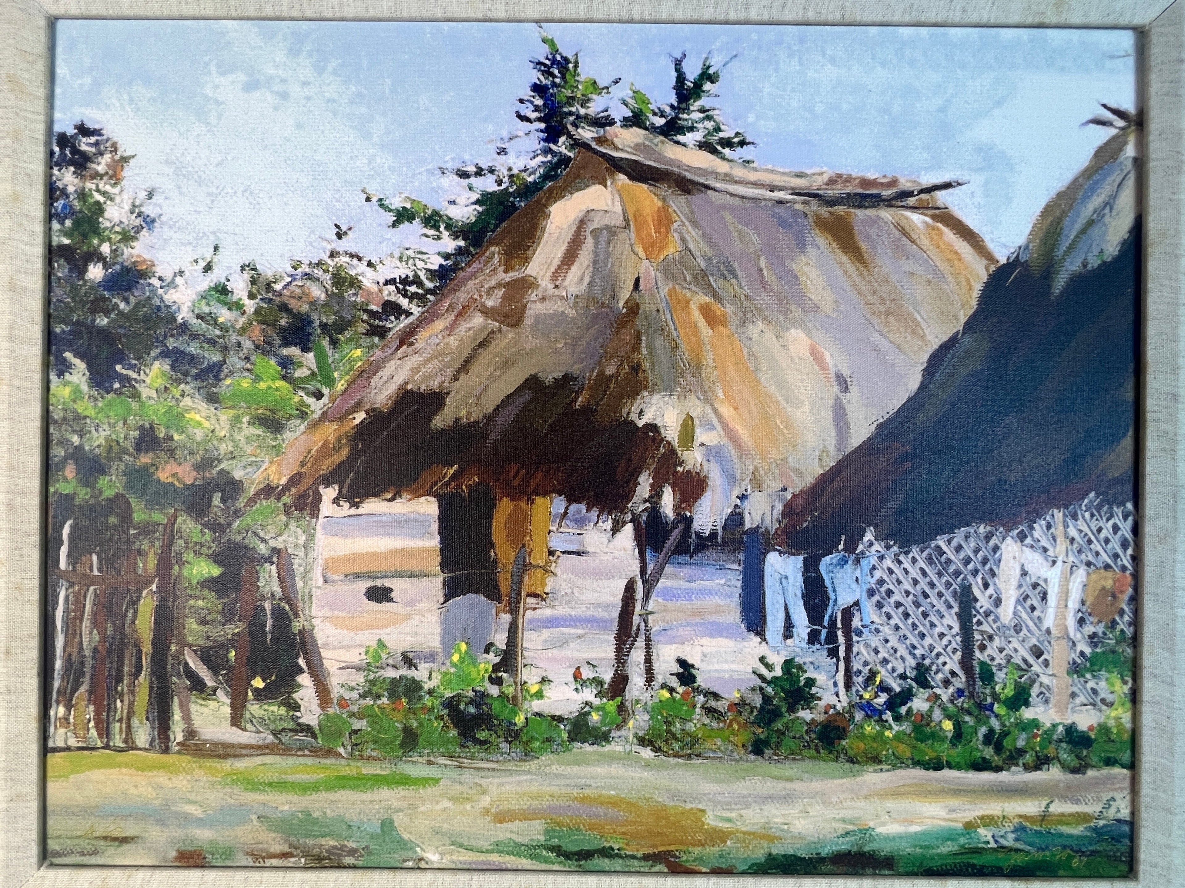 Agustin Gainza Rural Series Hut Painting Giclee Reproduction, 2001