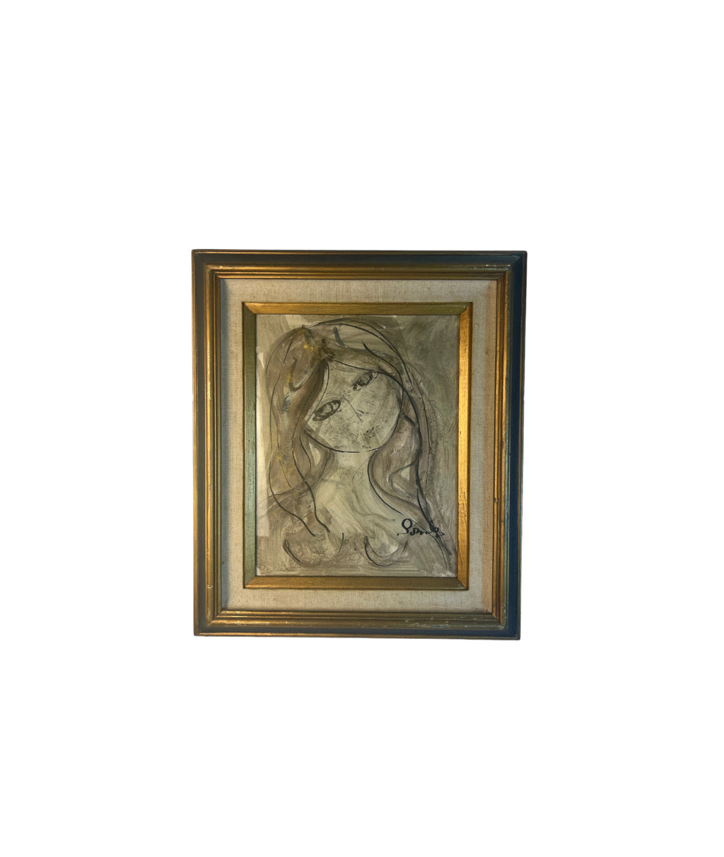 Sketch of a Woman, original art, by Lourdes Gomez-Franca