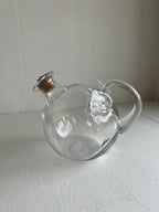 Pig Shaped Glass Decanter Pitcher Liquor Dispenser
