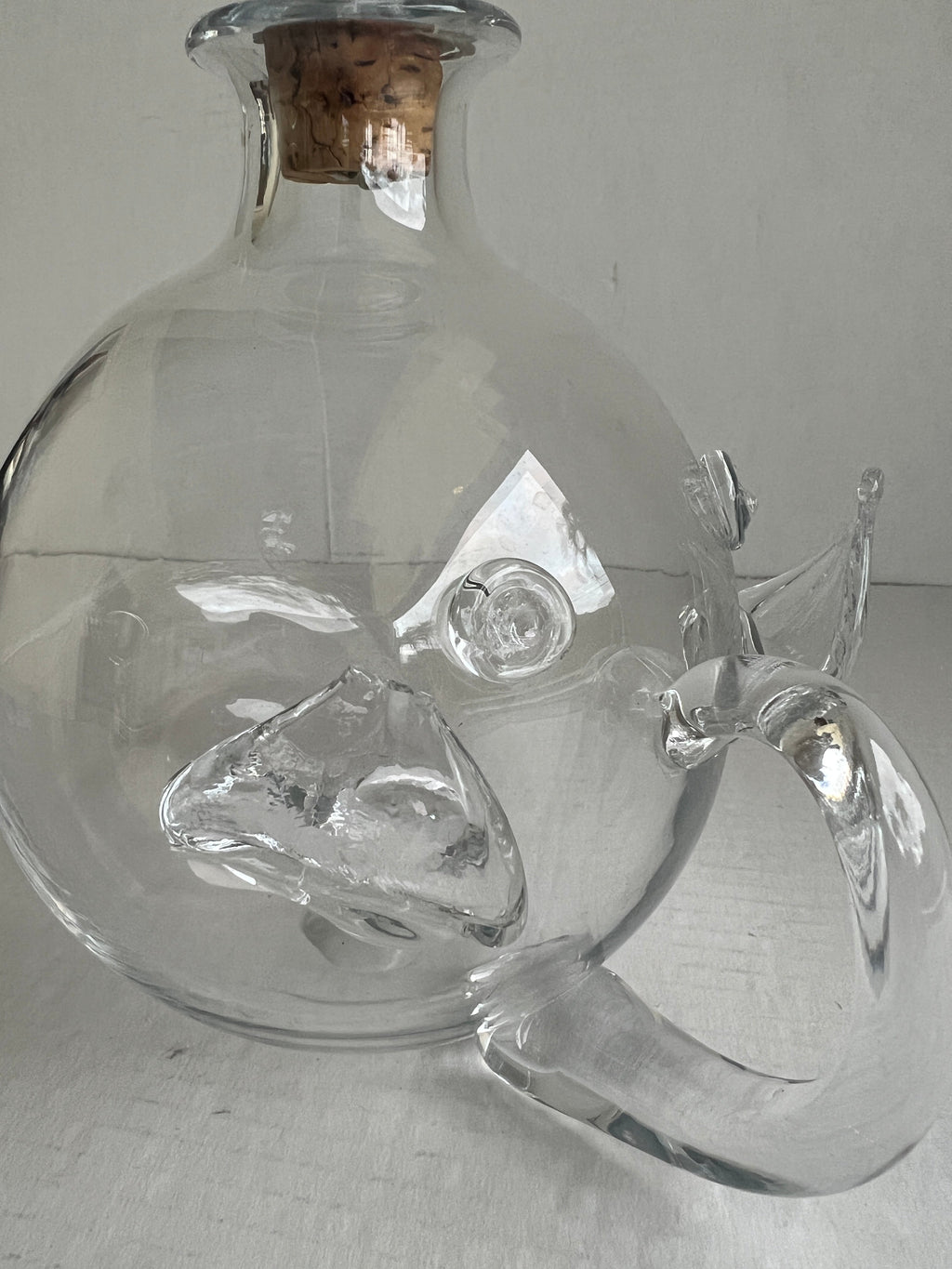 Pig Shaped Glass Decanter Pitcher Liquor Dispenser