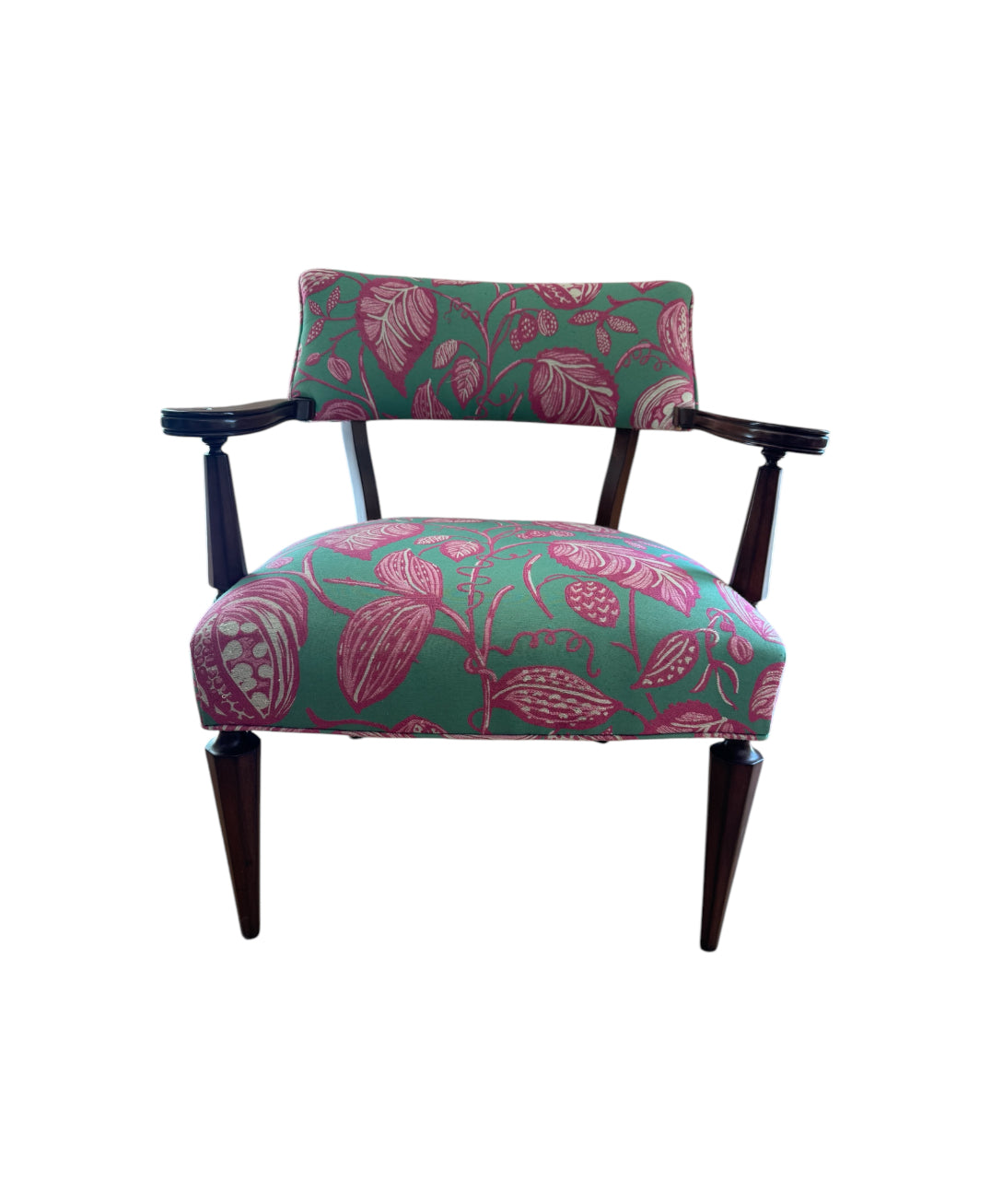 Antique Palm Beach Chic Upholstered Accent Chair