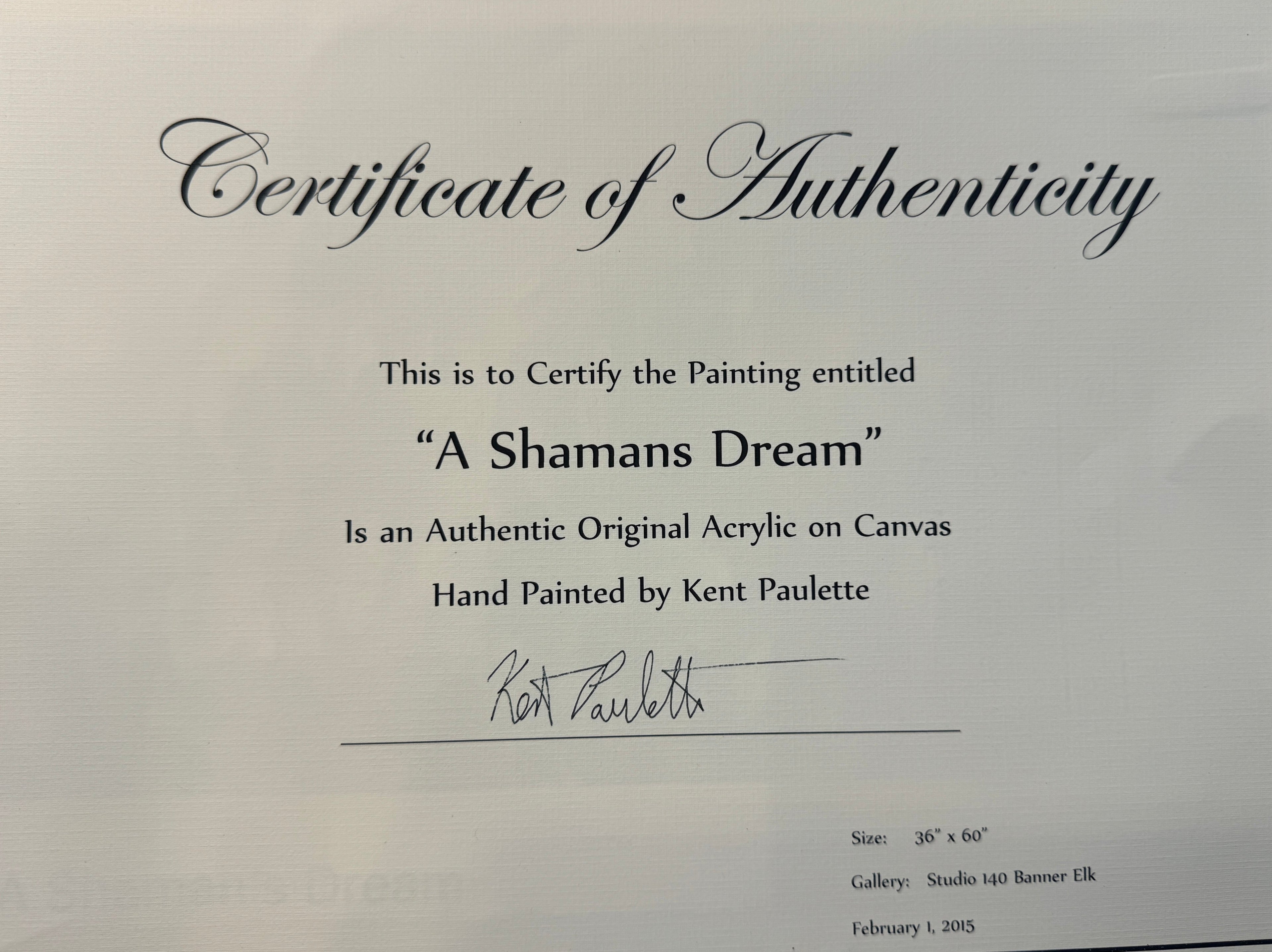 A Shaman's Dream by Kent Paulette - Authentic Original Acrylic on Canvas - Horse Painting