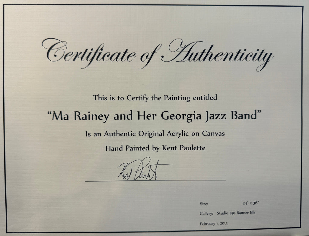 Ma Rainey and Her Georgia Jazz Band by Kent Paulette - Authentic Original Acrylic on Canvas
