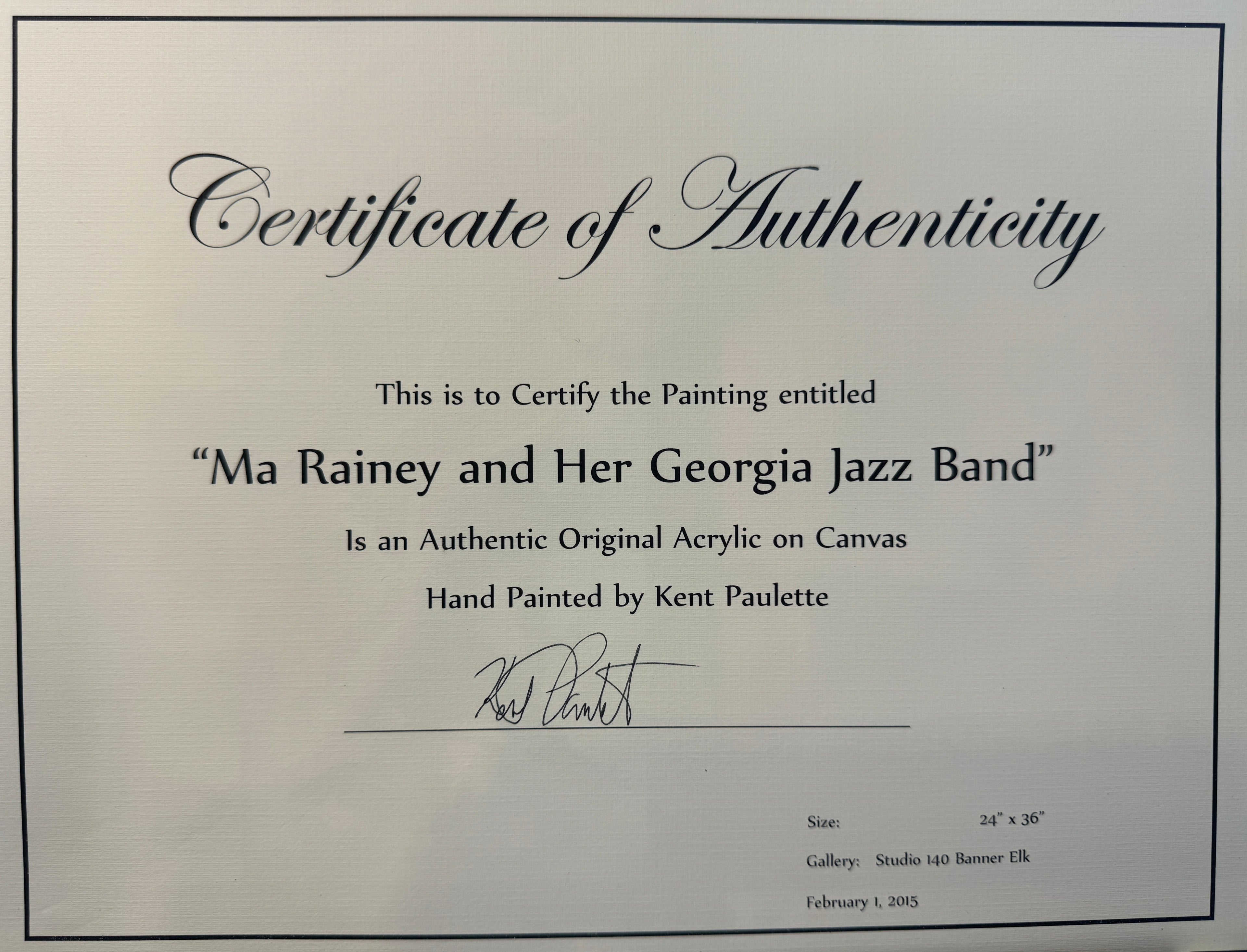 Ma Rainey and Her Georgia Jazz Band by Kent Paulette - Authentic Original Acrylic on Canvas