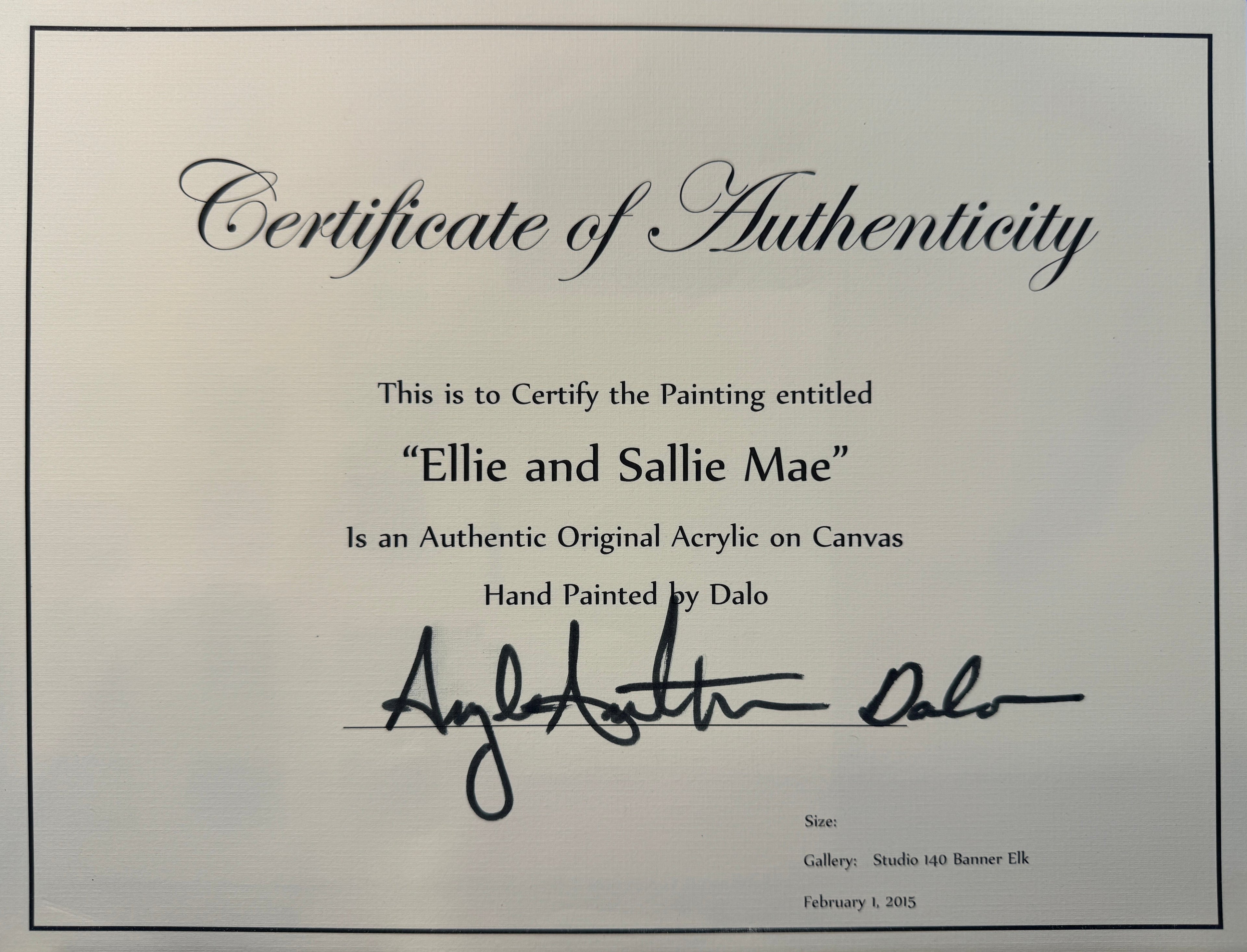 "Ellie & Sallie Mae" the Mustangs by David "Dalo" Banegas - Equestrian Horse Painting, Big Sky Chic, Modern Cowboy, Western Yellowstone