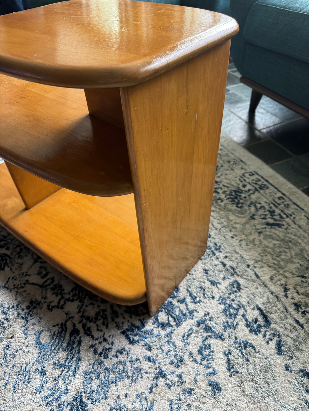 Vintage 1940s Heywood-Wakefield Three-Tier Surfboard End Tables, Model C3753