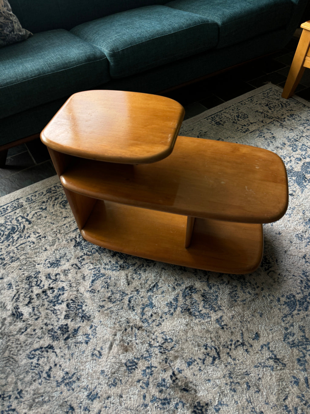 Vintage 1940s Heywood-Wakefield Three-Tier Surfboard End Tables, Model C3753