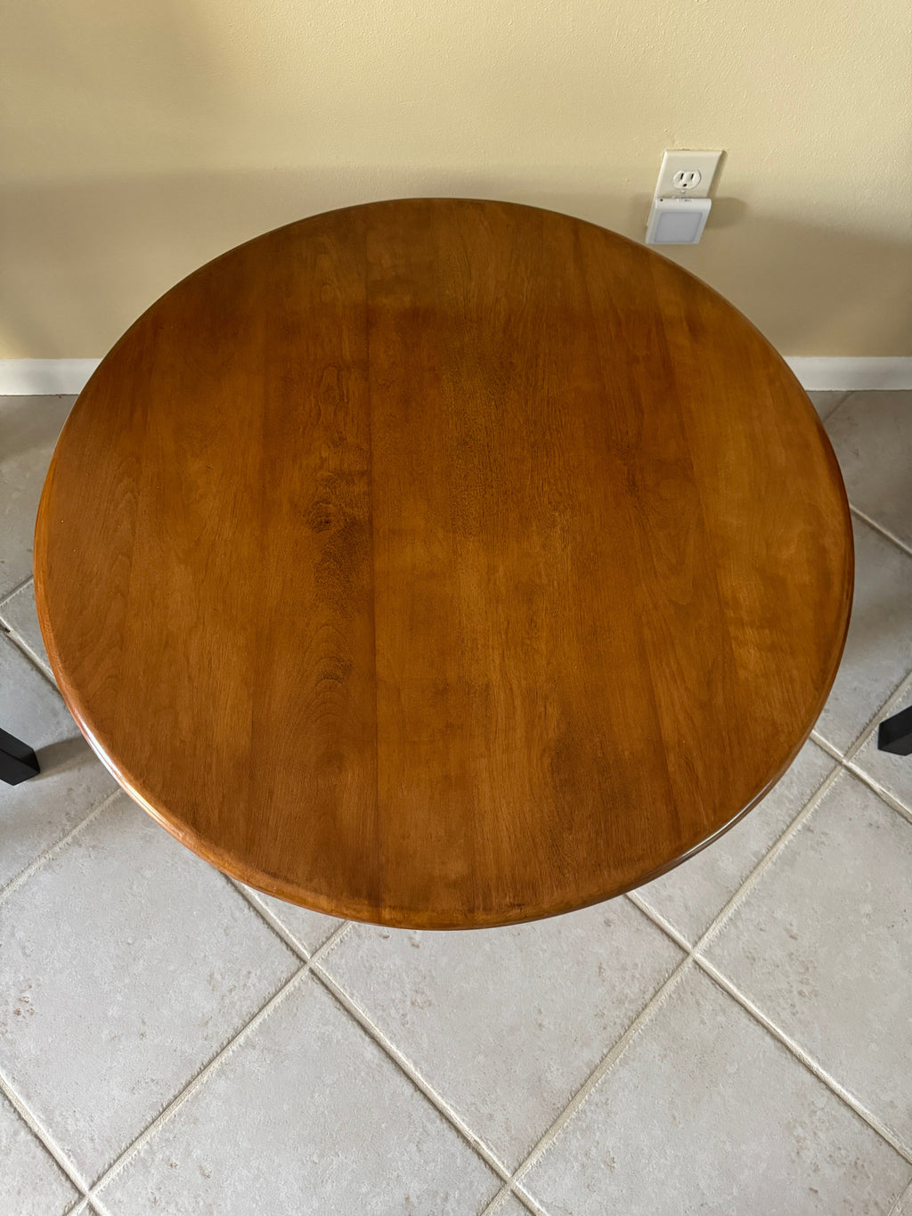 1940s MCM Leo Jiranek by Heywood-Wakefield Round Coffee Table with Lazy Susan, Maple Finish