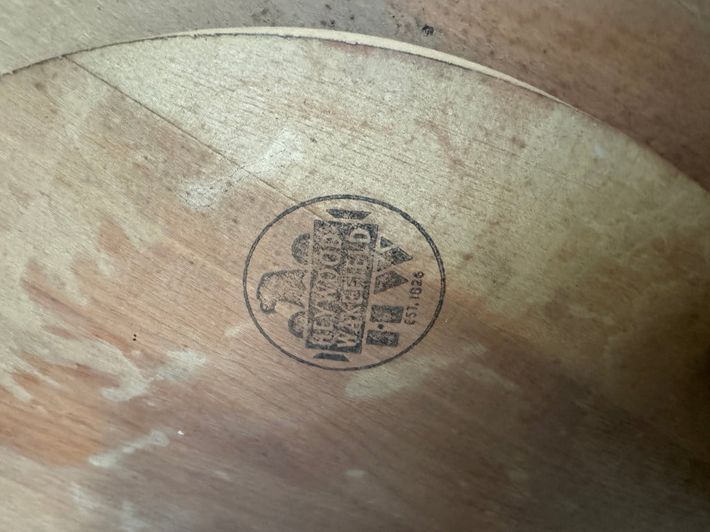 1940s MCM Leo Jiranek by Heywood-Wakefield Round Coffee Table with Lazy Susan, Maple Finish