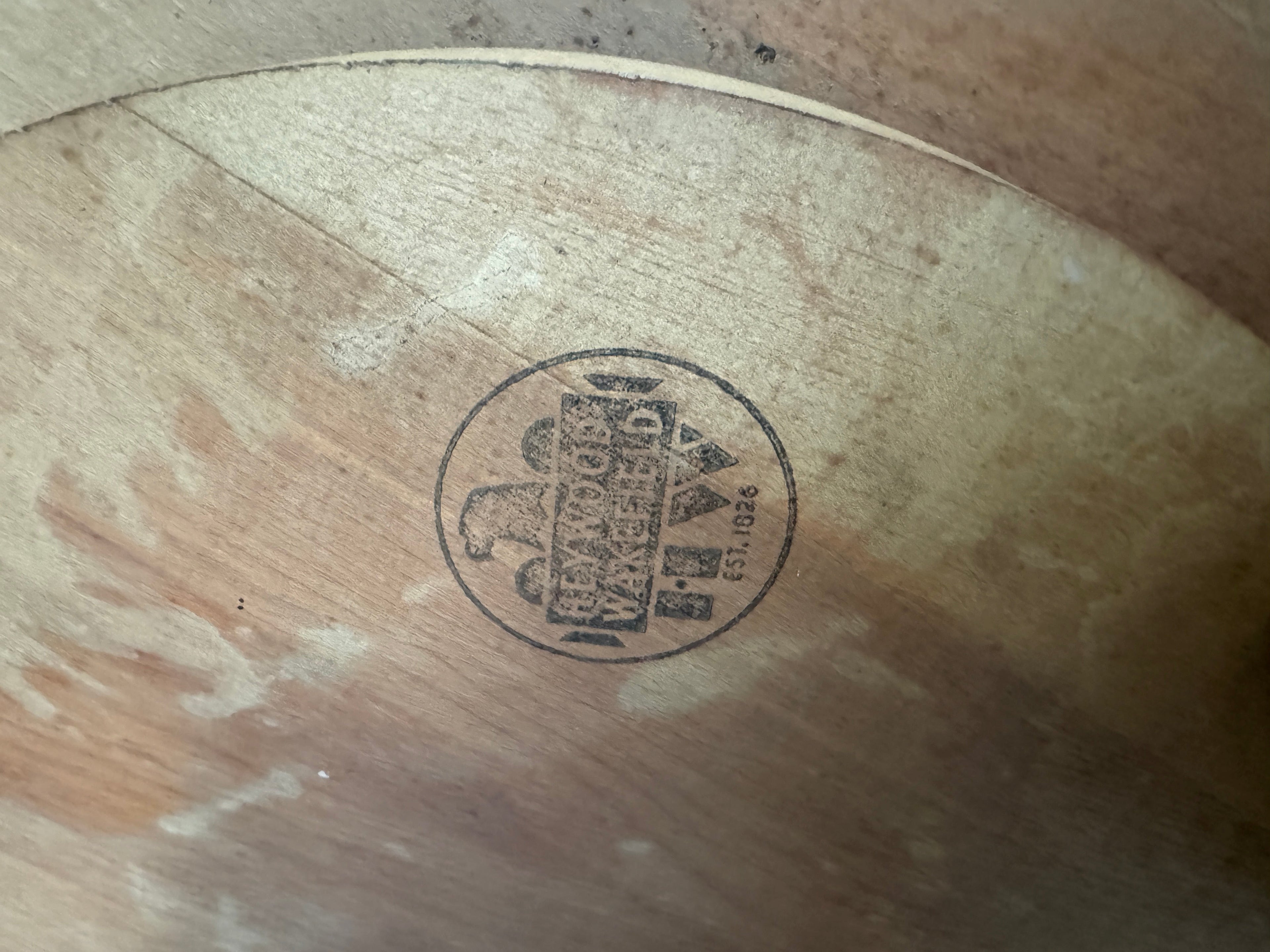 1940s MCM Leo Jiranek by Heywood-Wakefield Round Coffee Table with Lazy Susan, Maple Finish