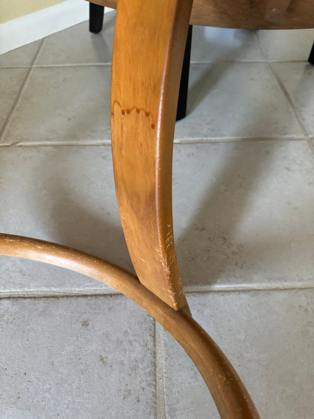 1940s MCM Leo Jiranek by Heywood-Wakefield Round Coffee Table with Lazy Susan, Maple Finish