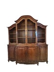19th Century British Breakfront China Cabinet with Copper Details