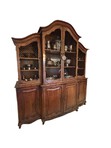 19th Century British Breakfront China Cabinet with Copper Details