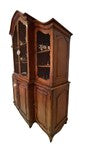 19th Century British Breakfront China Cabinet with Copper Details