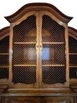 19th Century British Breakfront China Cabinet with Copper Details