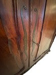 19th Century British Breakfront China Cabinet with Copper Details