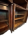 19th Century British Breakfront China Cabinet with Copper Details