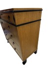 Baker Furniture Biedermeier Style Tiger Maple Commode Chest of Drawers
