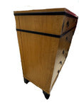 Baker Furniture Biedermeier Style Tiger Maple Commode Chest of Drawers