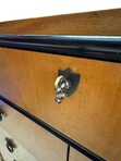 Baker Furniture Biedermeier Style Tiger Maple Commode Chest of Drawers