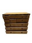 Baker Furniture Biedermeier Style Tiger Maple Commode Chest of Drawers