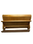 Vintage 1980s Baker Biedermeier Style Scrolled Primavera and Parcel Ebonized King Sleigh Bed