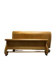 Vintage 1980s Baker Biedermeier Style Scrolled Primavera and Parcel Ebonized King Sleigh Bed