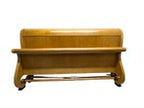 Vintage 1980s Baker Biedermeier Style Scrolled Primavera and Parcel Ebonized King Sleigh Bed