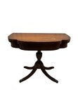 Early 1900s Duncan Phyfe Style Mahogany Folding Game Table with Brass Claw Feet