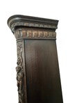 Victorian Carved Walnut Clawfoot Curio China Cabinet Bookcase - Zipfel Furniture