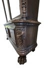 Victorian Carved Walnut Clawfoot Curio China Cabinet Bookcase - Zipfel Furniture