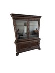 Victorian Carved Walnut Clawfoot Curio China Cabinet Bookcase - Zipfel Furniture