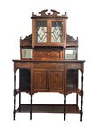 Antique English Rosewood & Marquetry Chiffonier Server Buffet - 19th century