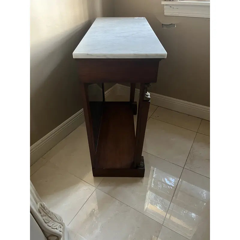 French Empire Style Marble Top Console Table