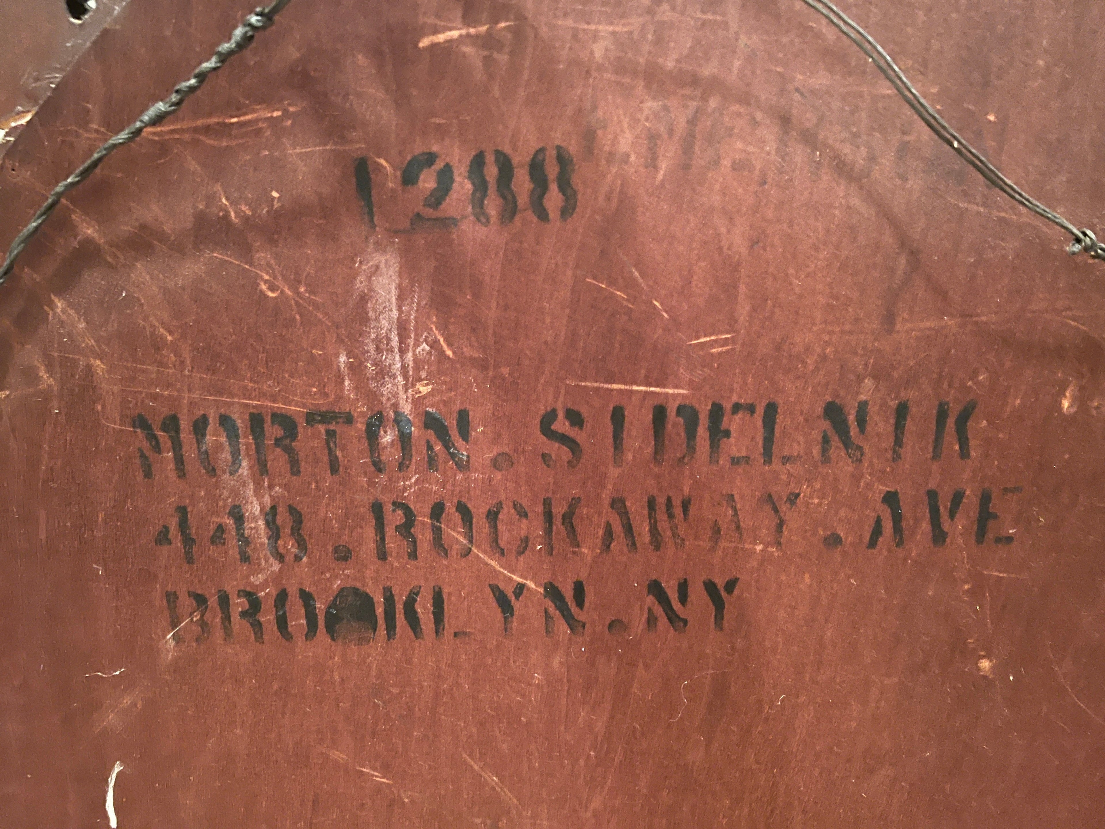 Antique Oval Mirror with Wood Frame