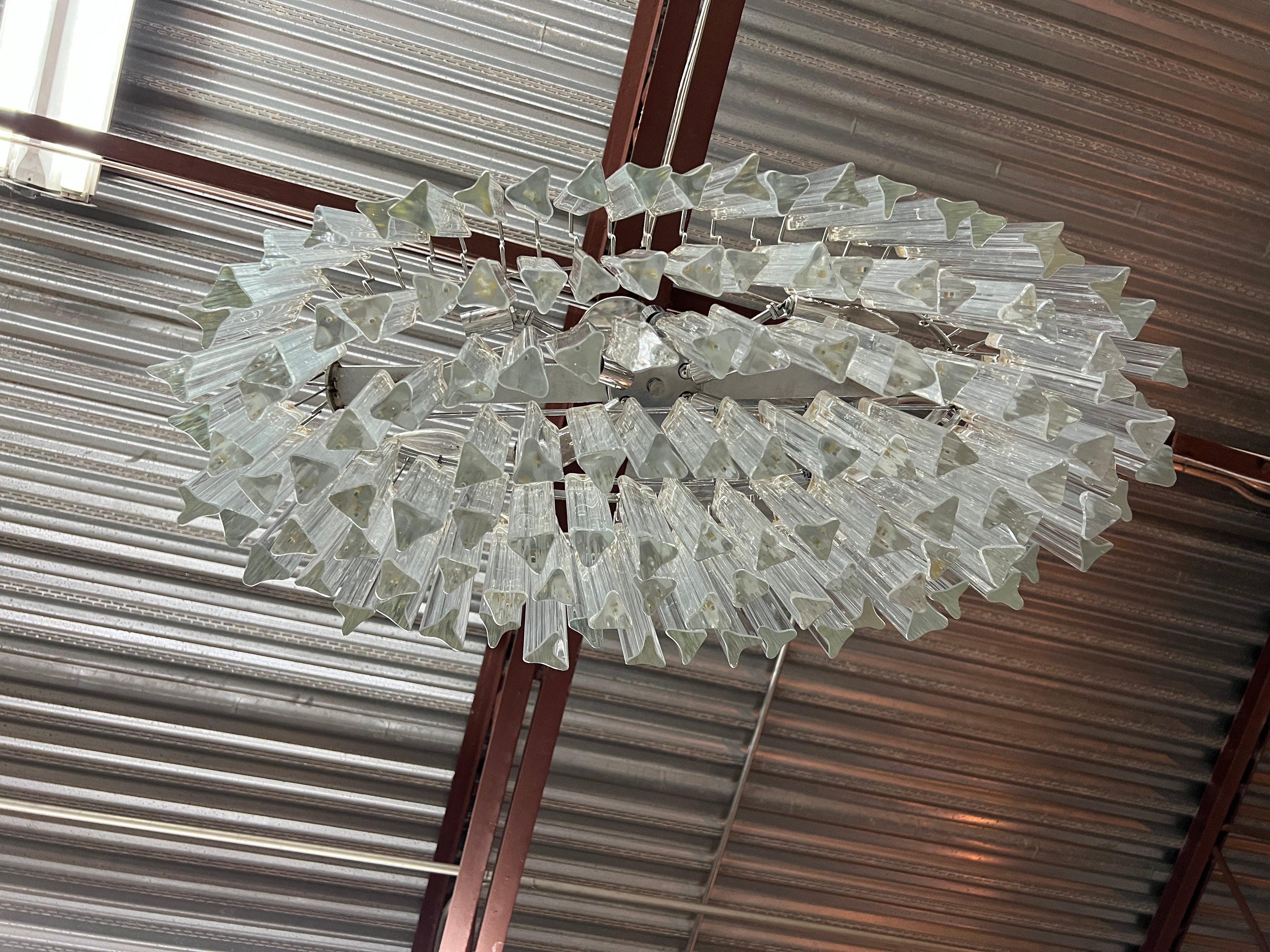 Italian Murano Glass Oval Chandelier