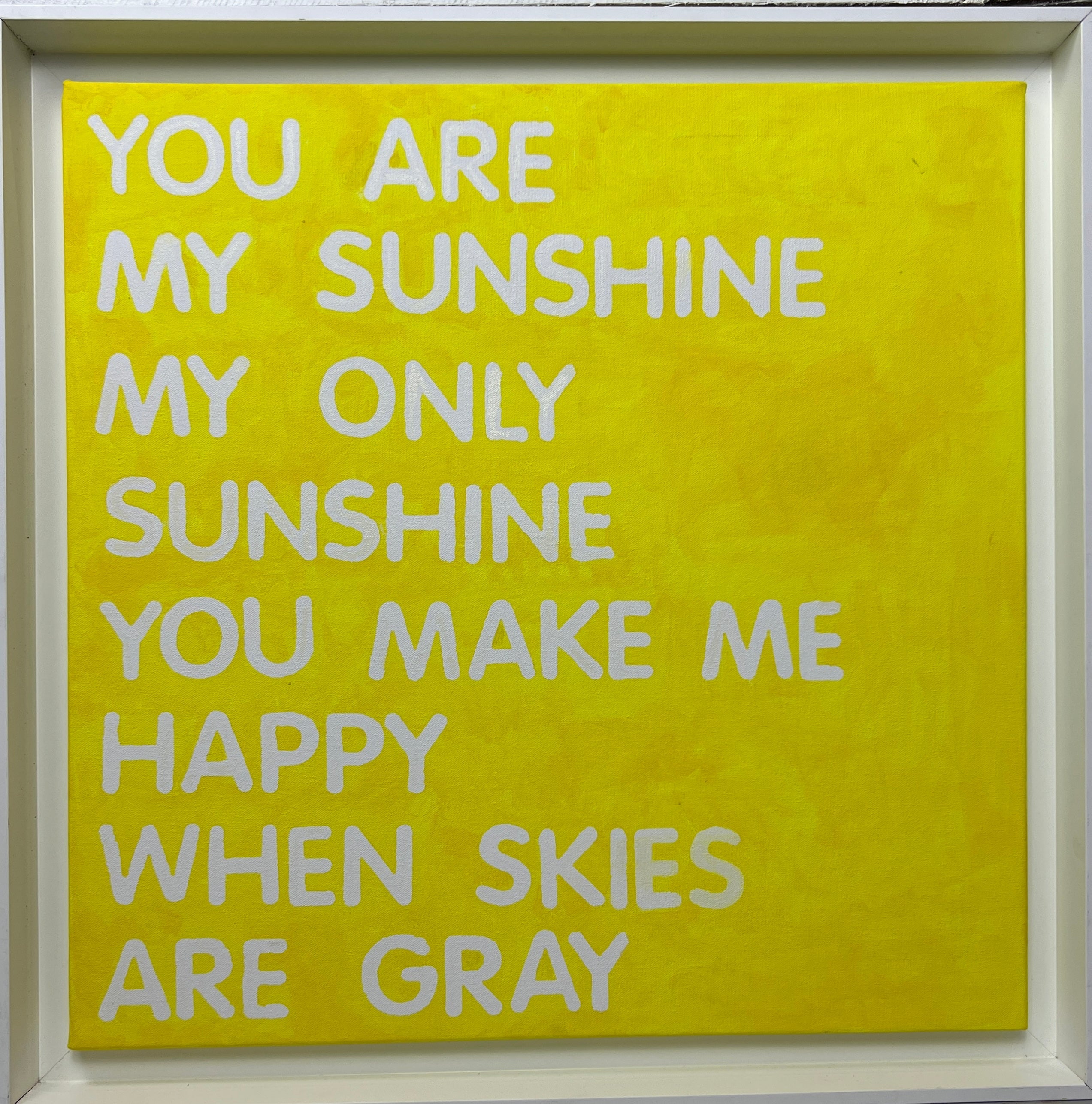 Framed "You Are My Sunshine" Painted on a Floating Canvas - Set of 2