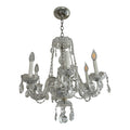 Vintage 1960s Crystal Chandelier - 6 Arm