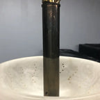 Vintage Mid-century Modern Alabaster and Wood Table Lamp