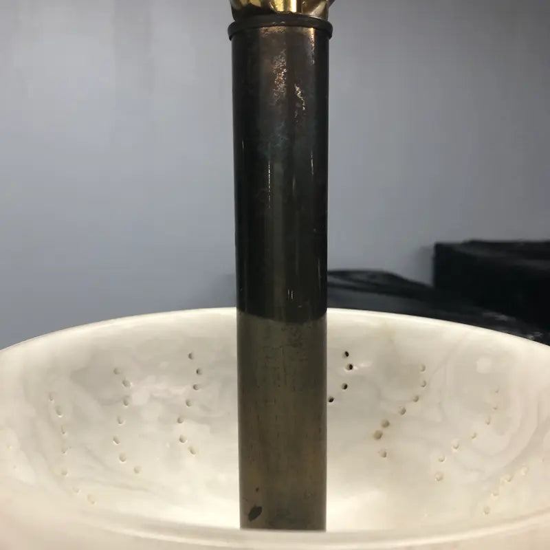 Vintage Mid-century Modern Alabaster and Wood Table Lamp