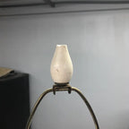 Vintage Mid-century Modern Alabaster and Wood Table Lamp